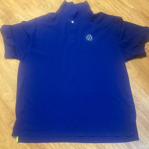 Mens Akademiks shirt royal blue/neon green, size 4XL, gently worn. - Picture 2 of 5